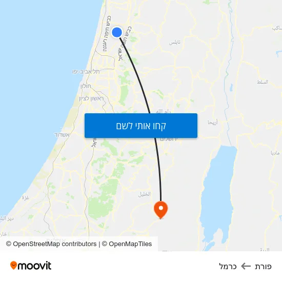 מפת פורת לכרמל