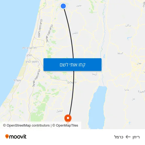 מפת ריחן לכרמל