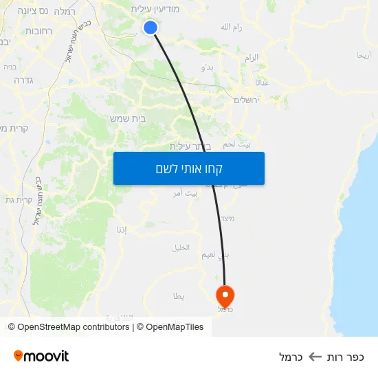 מפת כפר רות לכרמל