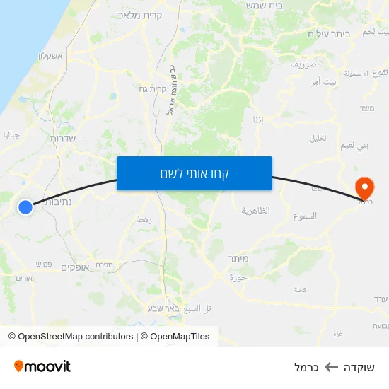 מפת שוקדה לכרמל