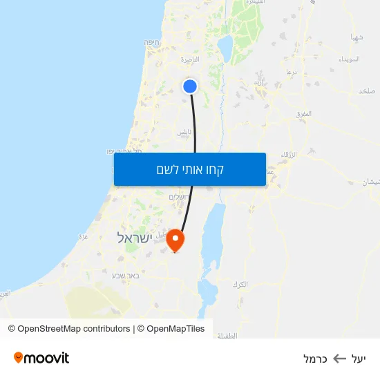מפת יעל לכרמל