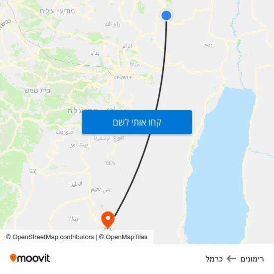 מפת רימונים לכרמל