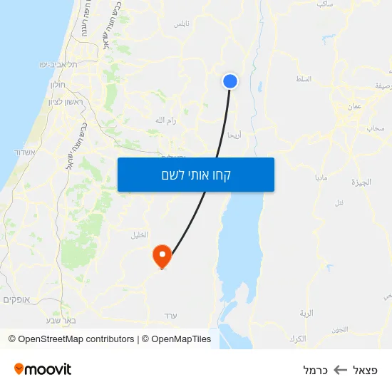 מפת פצאל לכרמל