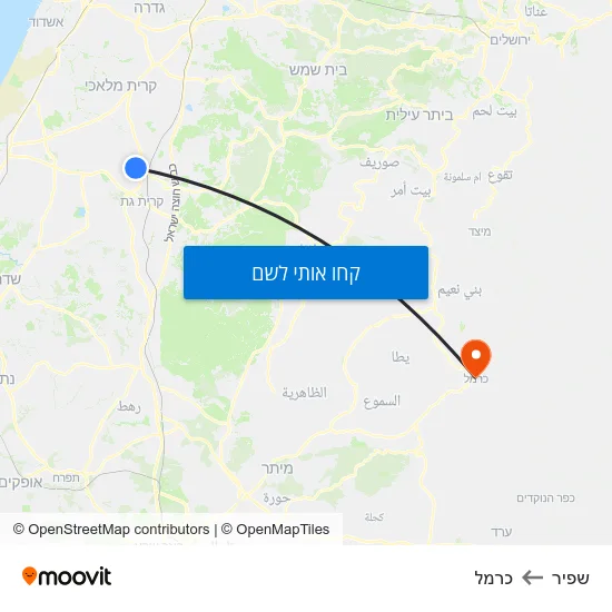 מפת שפיר לכרמל
