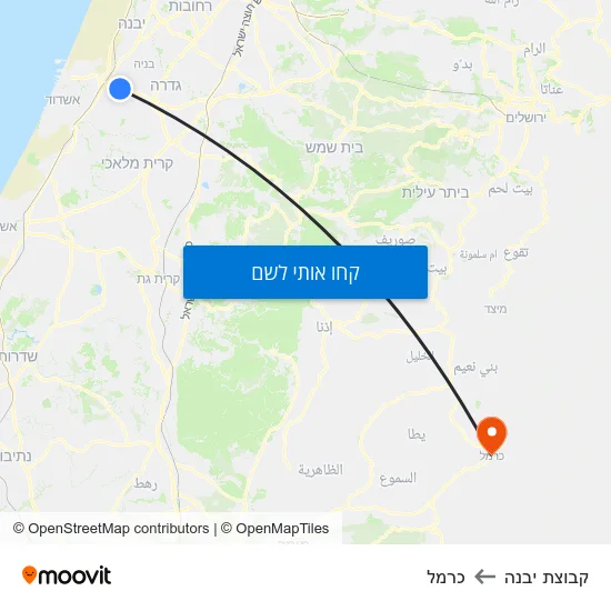 מפת קבוצת יבנה לכרמל