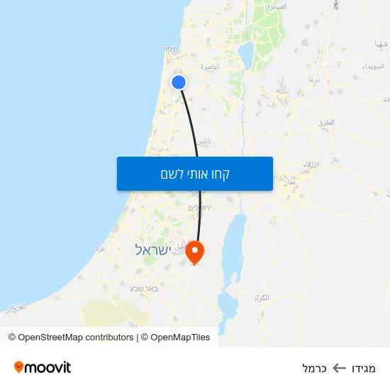 מפת מגידו לכרמל