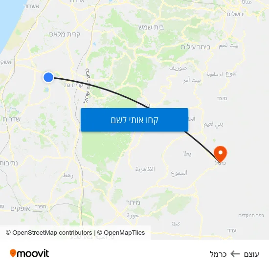 מפת עוצם לכרמל