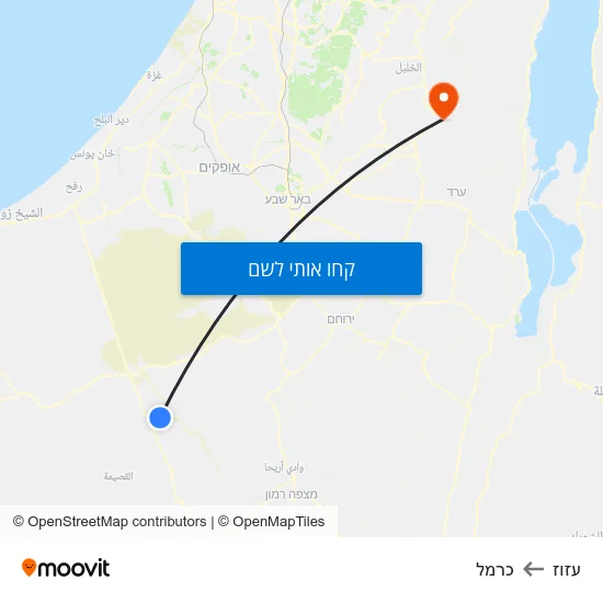 מפת עזוז לכרמל