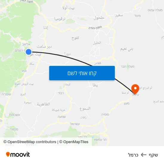 מפת שקף לכרמל