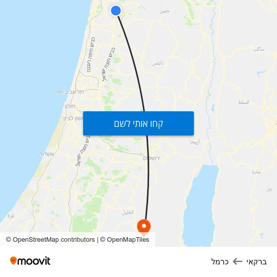 מפת ברקאי לכרמל