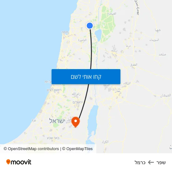 מפת שפר לכרמל