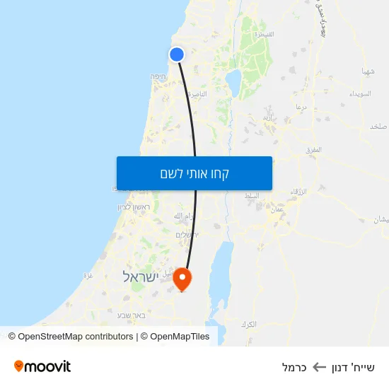 מפת שייח' דנון לכרמל