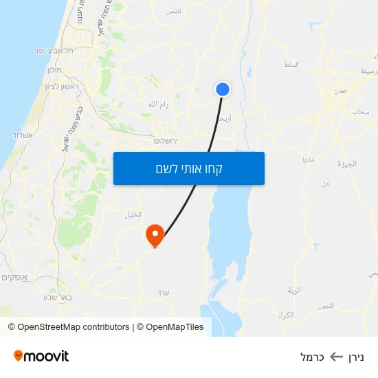 מפת נירן לכרמל
