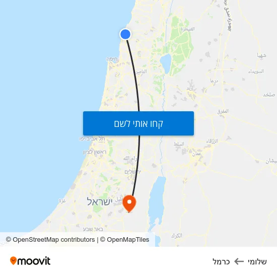 מפת שלומי לכרמל