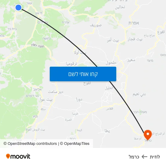 מפת לוזית לכרמל