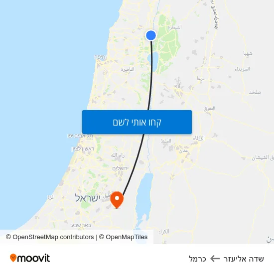 מפת שדה אליעזר לכרמל