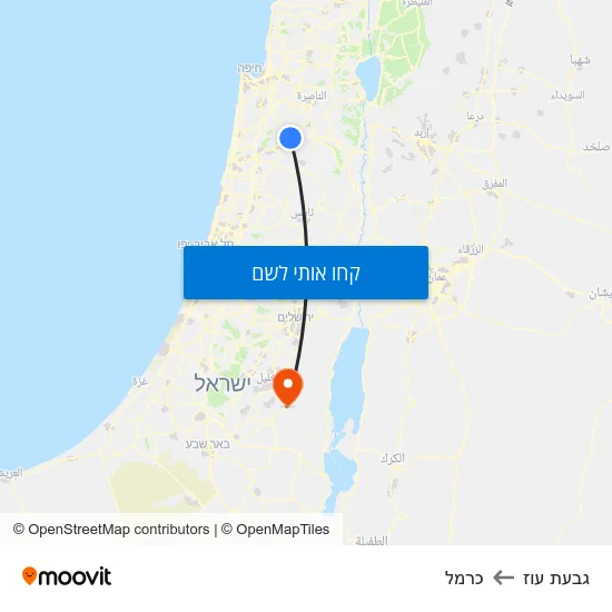 מפת גבעת עוז לכרמל