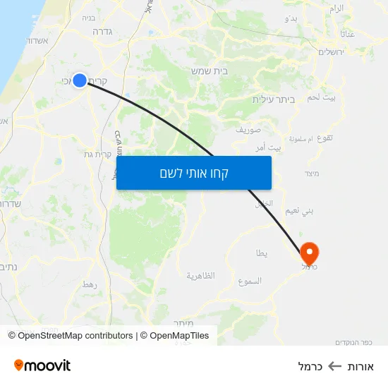 מפת אורות לכרמל