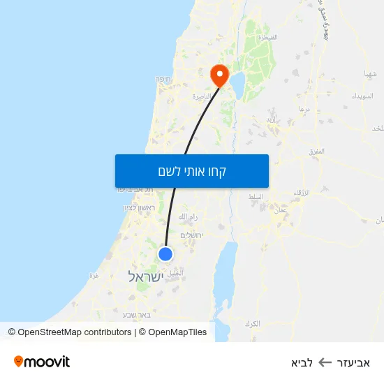 מפת אביעזר ללביא