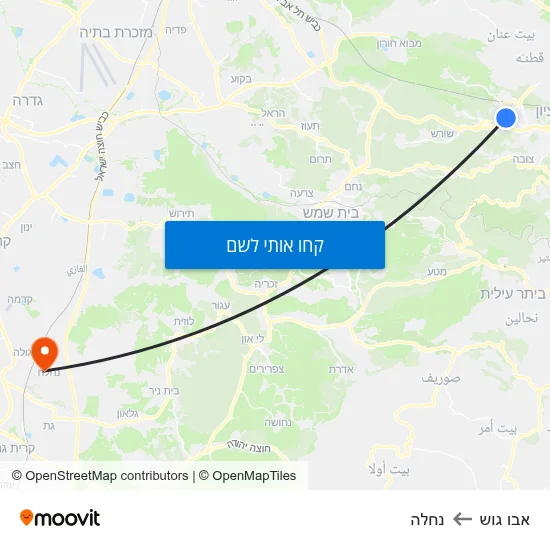 מפת אבו גוש לנחלה