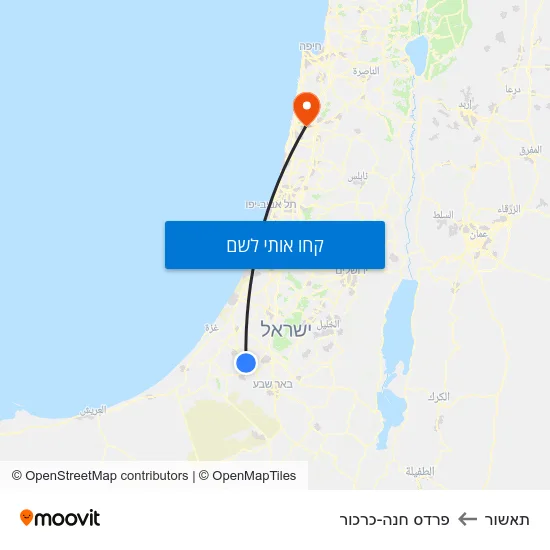 מפת תאשור לפרדס חנה-כרכור