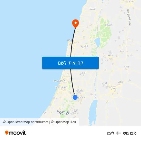 מפת אבו גוש ללימן