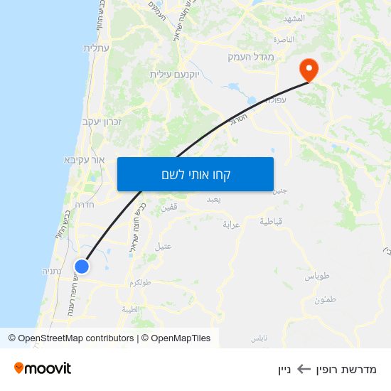 מפת מדרשת רופין לניין