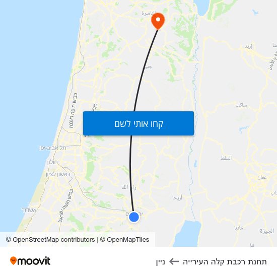 מפת תחנת רכבת קלה העירייה לניין