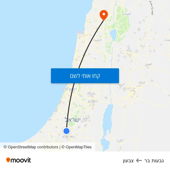מפת גבעות בר לצבעון