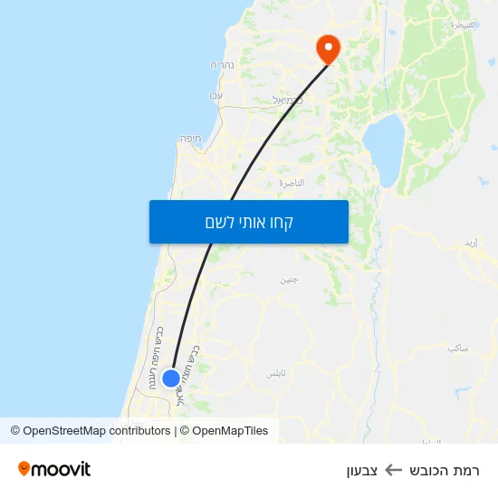 מפת רמת הכובש לצבעון