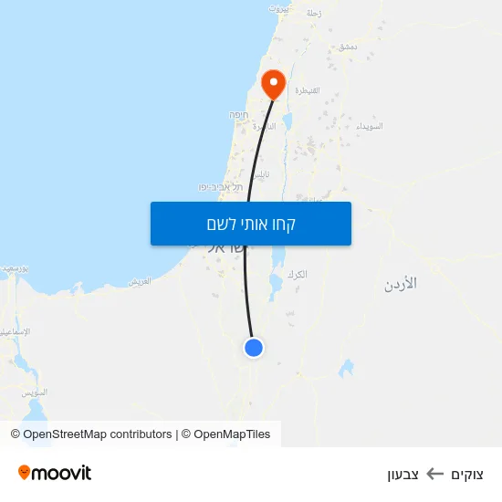 מפת צוקים לצבעון