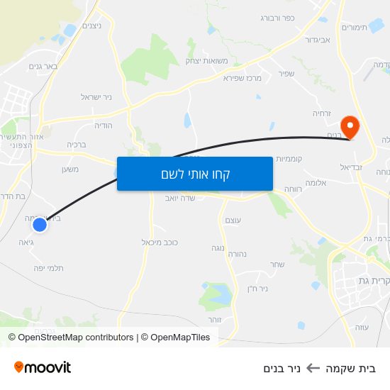 מפת בית שקמה לניר בנים