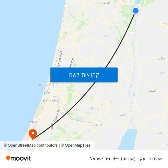 מפת אשדות יעקב (איחוד) לניר ישראל