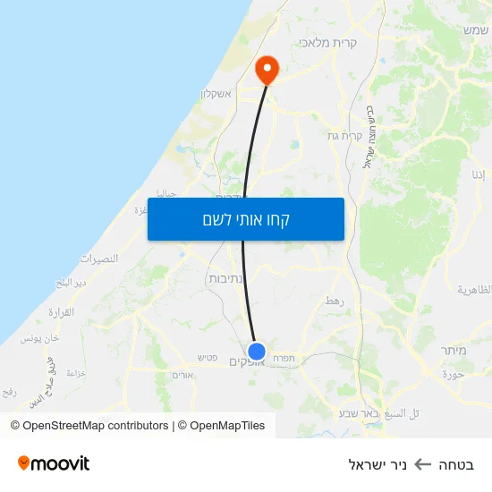 מפת בטחה לניר ישראל