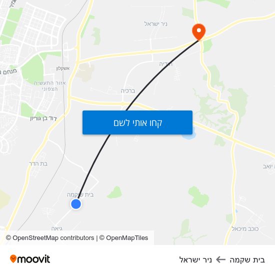 מפת בית שקמה לניר ישראל