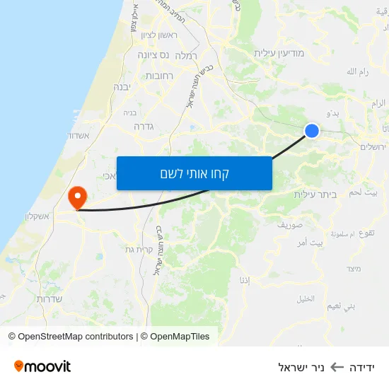 מפת ידידה לניר ישראל