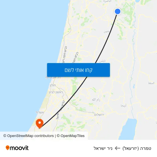 מפת טמרה (יזרעאל) לניר ישראל