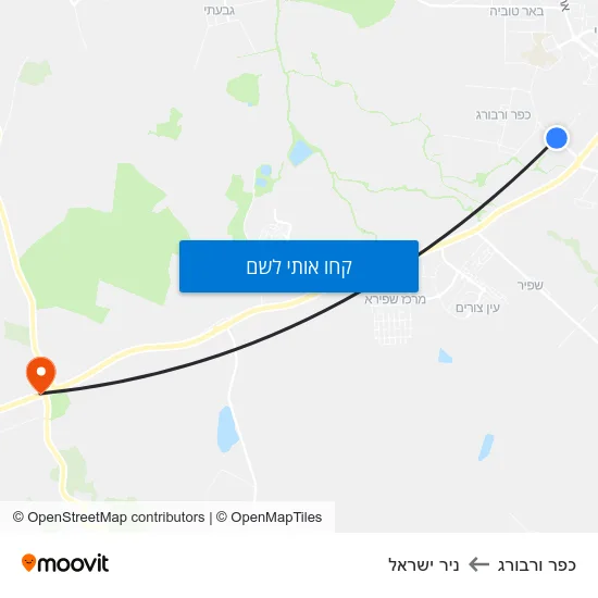 מפת כפר ורבורג לניר ישראל