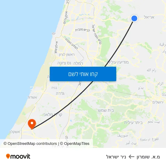 מפת מ.א. שומרון לניר ישראל