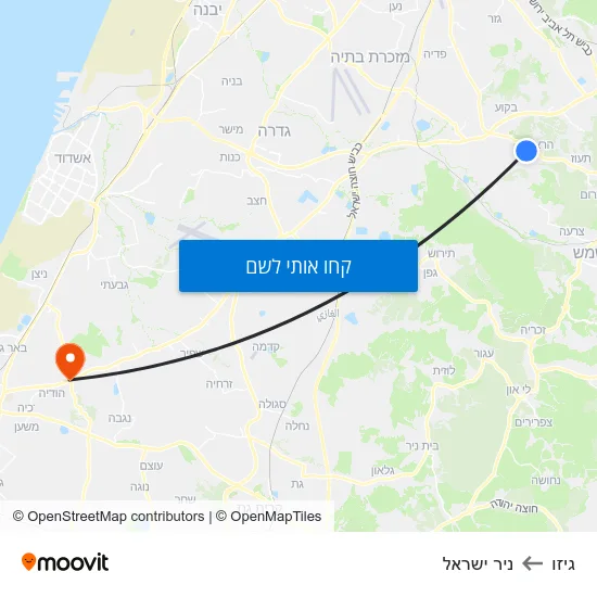 מפת גיזו לניר ישראל