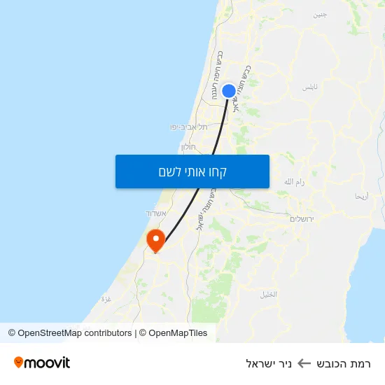 מפת רמת הכובש לניר ישראל