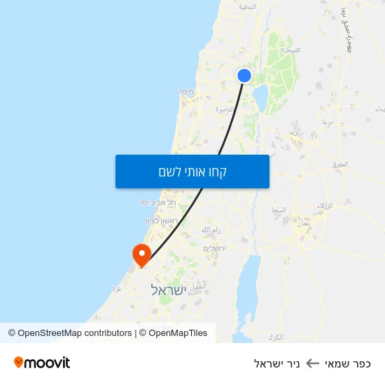 מפת כפר שמאי לניר ישראל