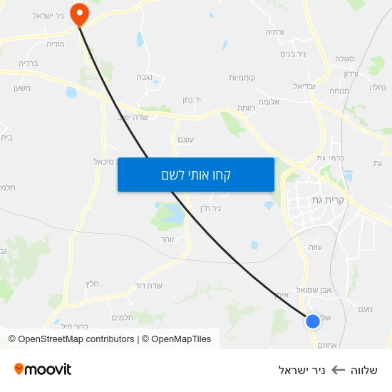 מפת שלווה לניר ישראל