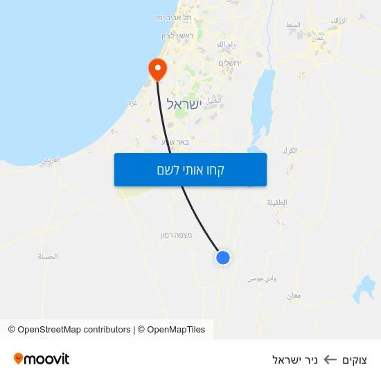 מפת צוקים לניר ישראל