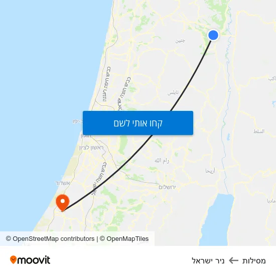 מפת מסילות לניר ישראל