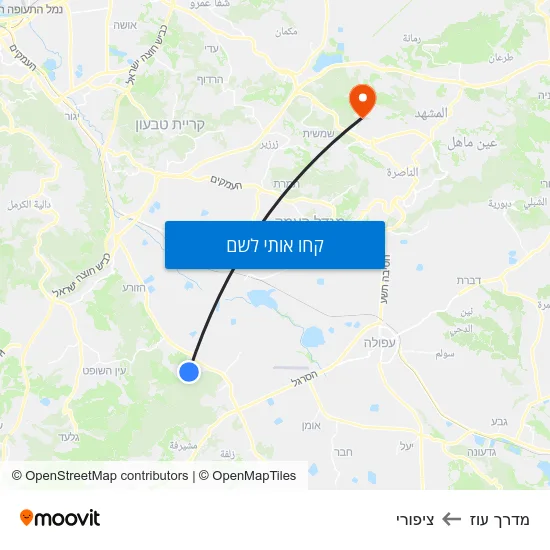 מפת מדרך עוז לציפורי
