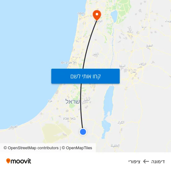 מפת דימונה לציפורי