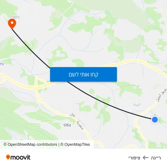מפת ריינה לציפורי