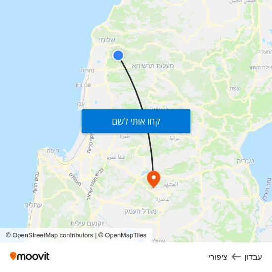 מפת עבדון לציפורי