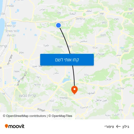 מפת גילון לציפורי